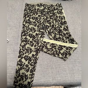 XL Victoria’s Secret leggings. Green and black with a lime green stripe.